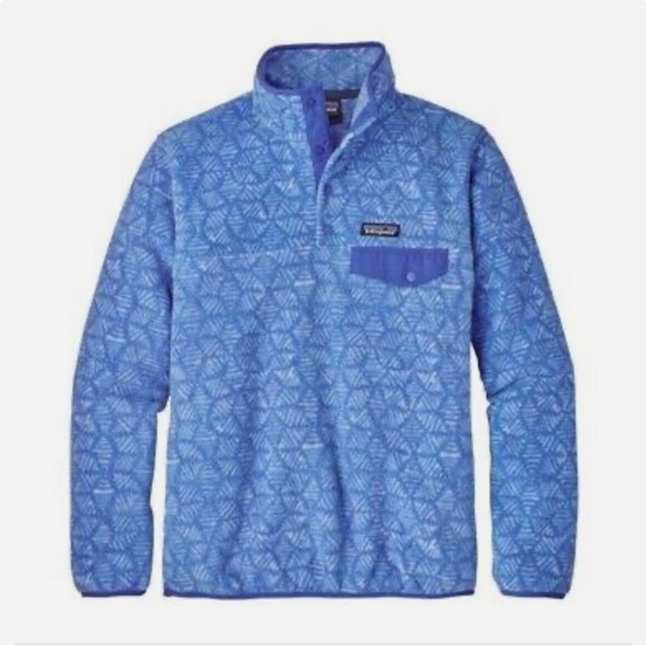 Patagonia Tops - Patagonia Women’s Synchilla Snap- T Pullover in Batik Hex Big Imperial Blue- M